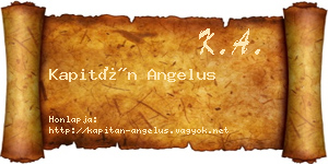 Kapitán Angelus névjegykártya